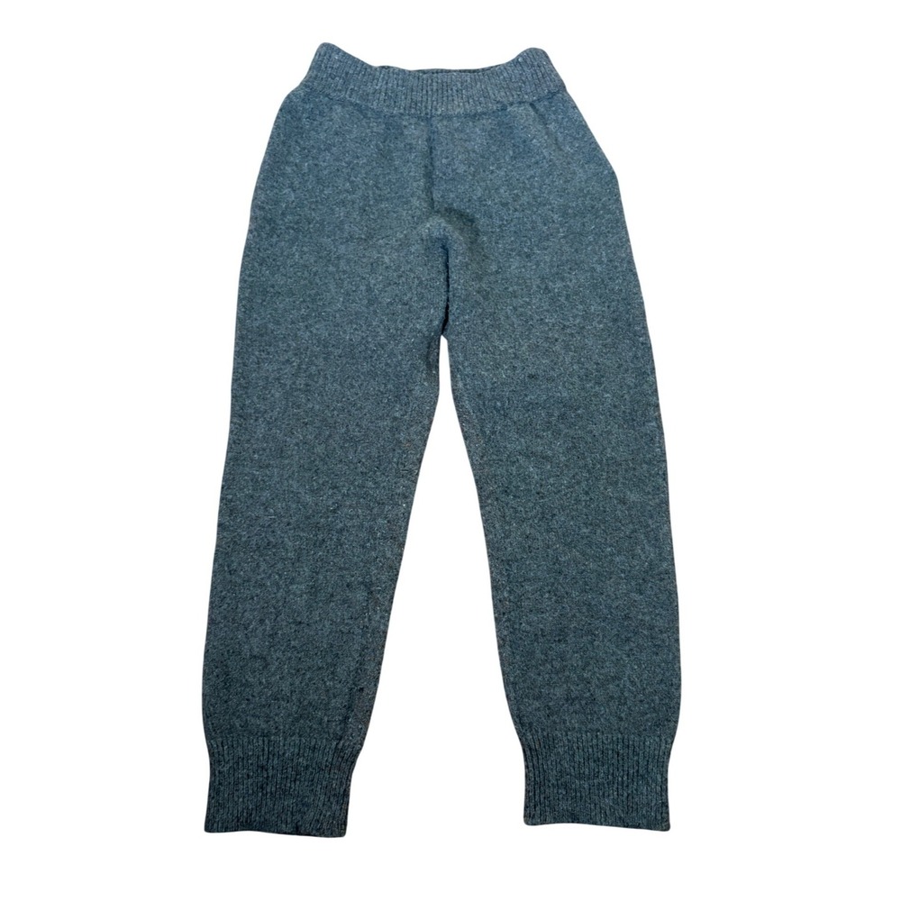 Chloe Alpaca Cashmere Wool Knit Jogger Pants Brown Grey Made in Italy Size M